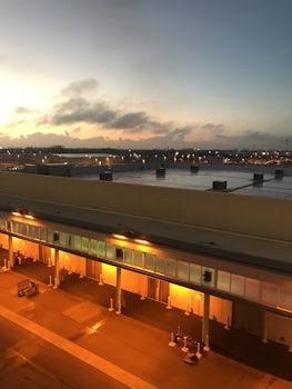 Arriving at Port Canaveral, Orlando Florida — sunrise!!!