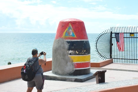 Farthest southern point in USA, Monument had just been painted a month befo