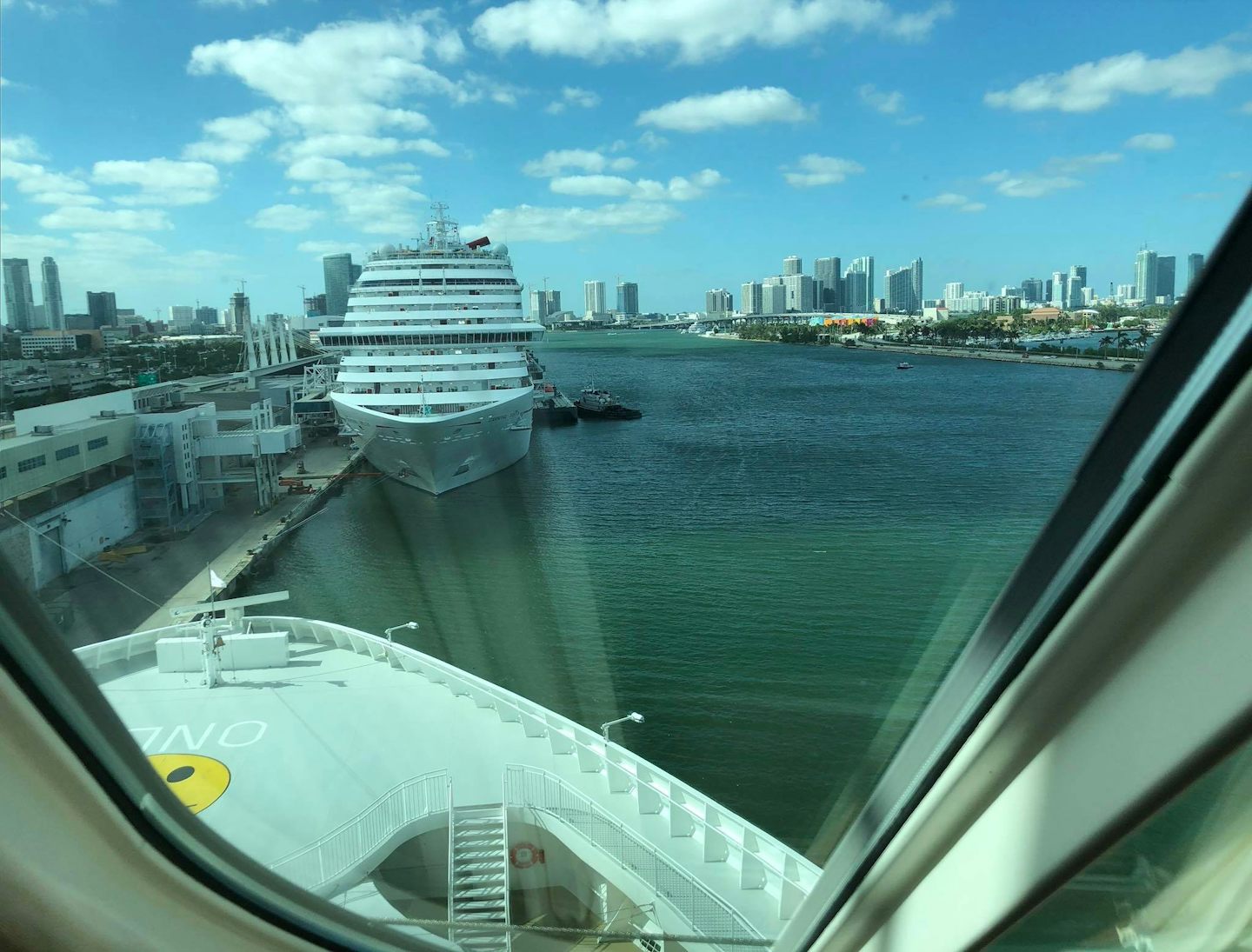 View of the forward facing window in Miami.
