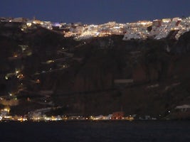 Early evening view of Thira, Santorini prior to sailing.