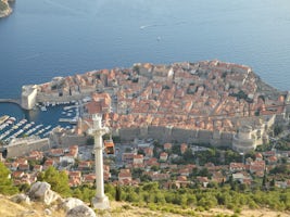 View of Old Town Dubrovnik from Cable Car