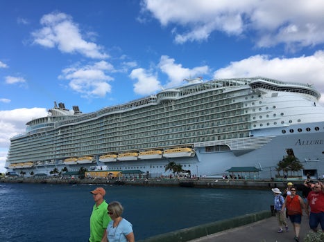 Allure of the Seas at the port in Nassau Bahamas