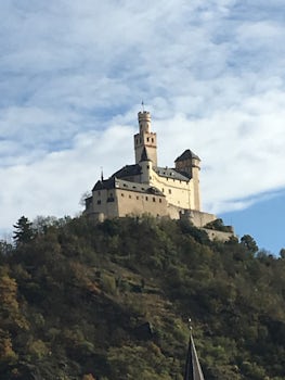 One of the gorgeous castles on the River Rhine Cruise.