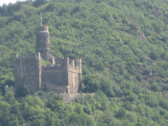 One of the many castles above the Rhine River as seen from our ship.
