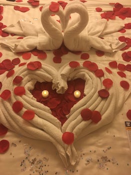 Our honeymoon room done by our attendant