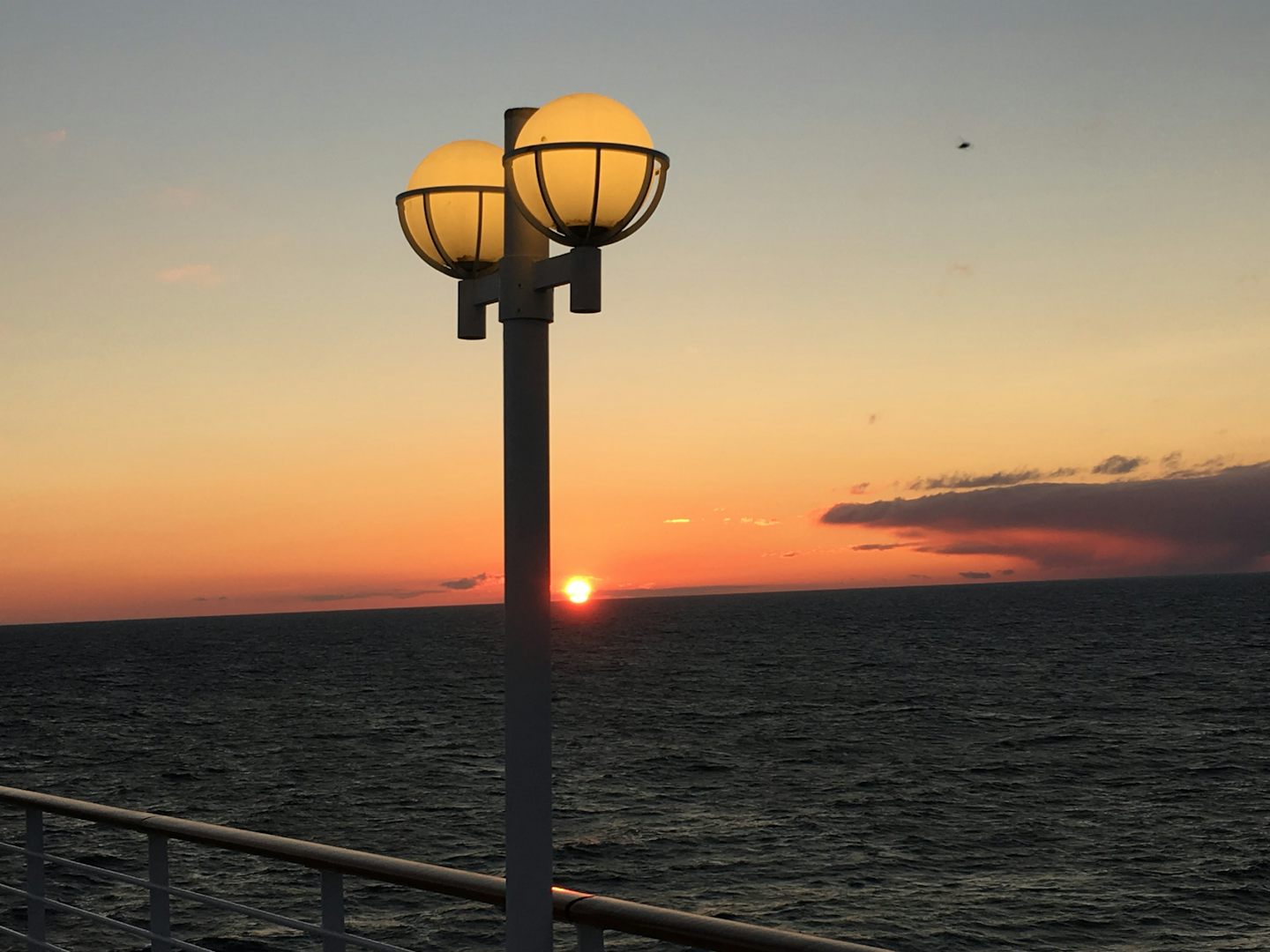 Sunset on deck