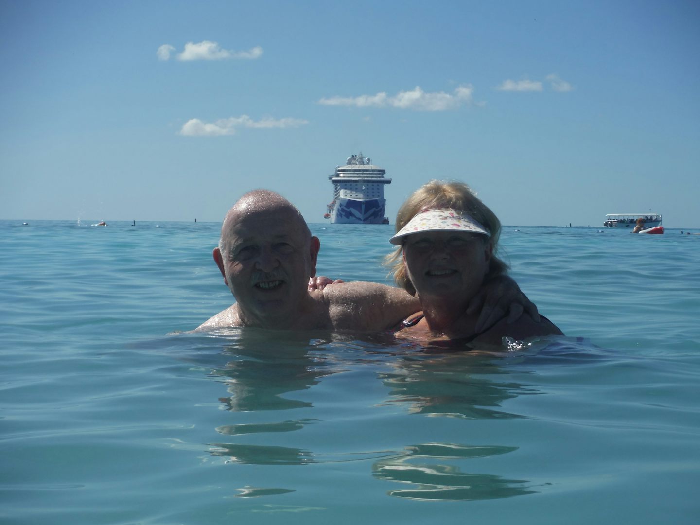 Bahamas enjoying warm water