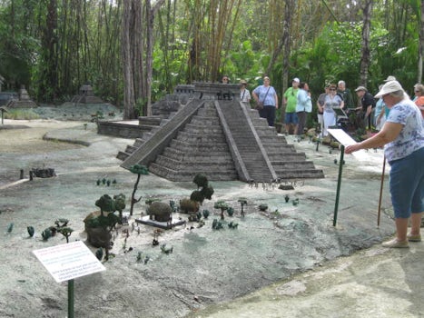 Scale replicas of Mayan temples at the Discover Mexico museum, Cozumel