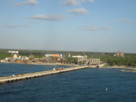 The port of Costa Maya, taken from poolside on top of our ship