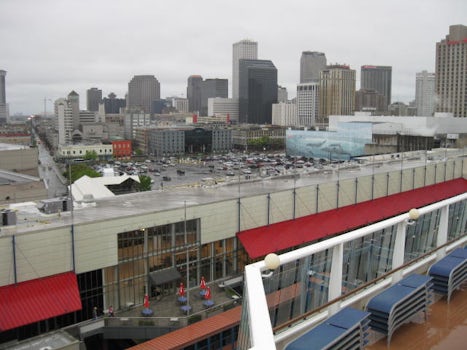 The port of New Orleans, taken from the deck of the ship. Notice how everyt