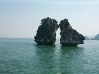 Kissing Cocks - rock formation (Halong Bay)