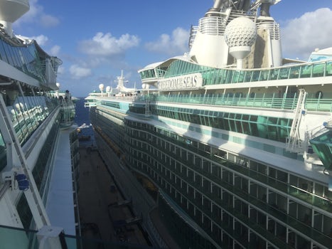 Freedom of the Seas and Liberty of the Seas, side by side in Cozumel Mexico