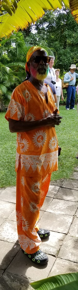 Tour guide on St. Kitts in his batik.