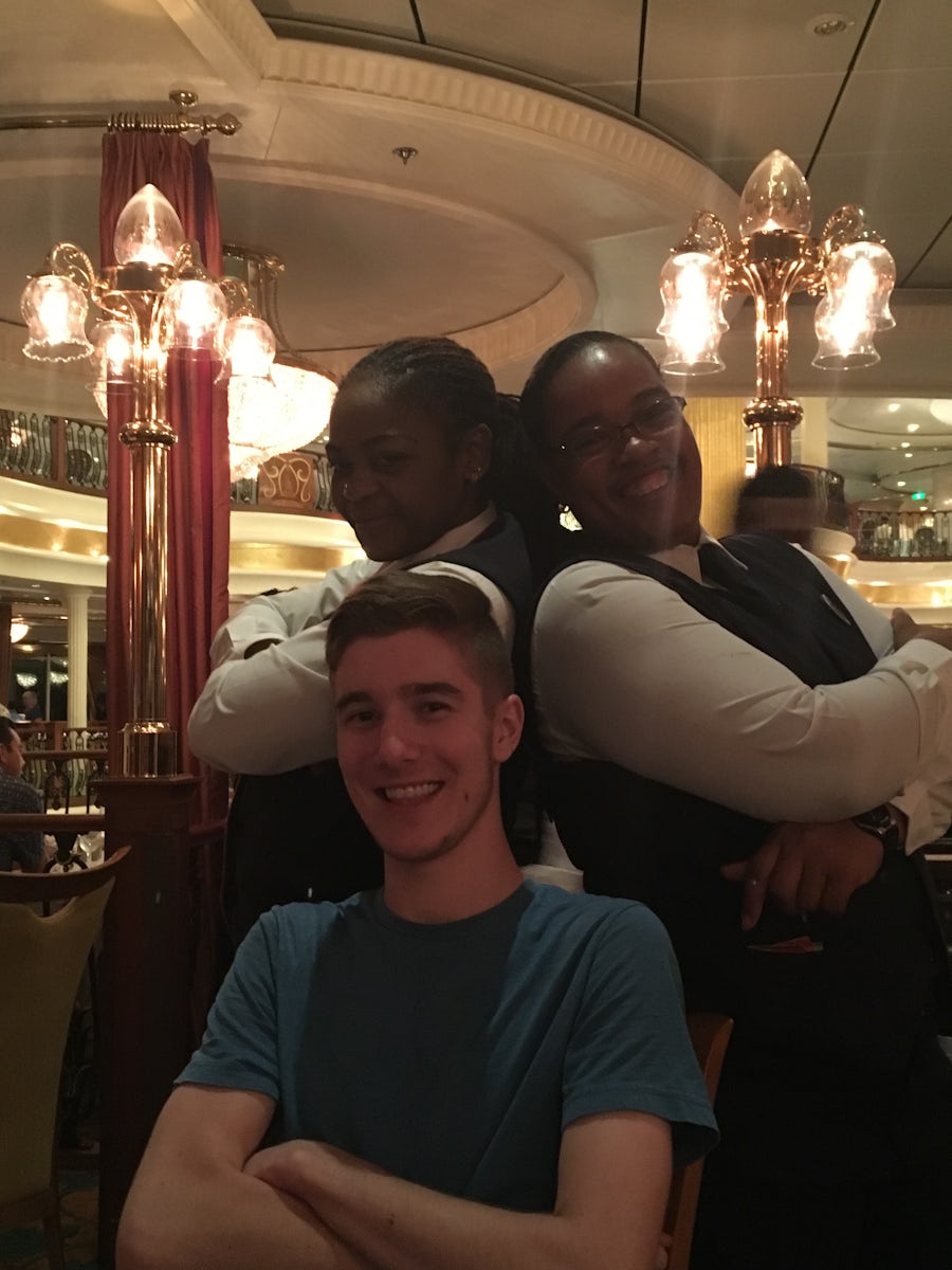 Our wonderful waiters at the Main Dining Room for dinner every night