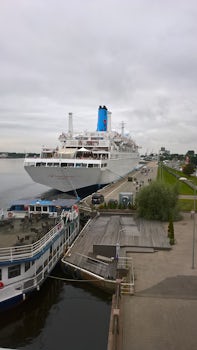 Ship docked at Port of Riga
