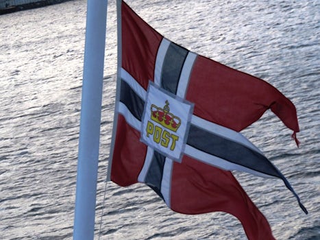 Ship's flag showing Royal mail carrier