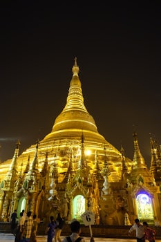 Schwedagon Pagoda in Yangon Myanmar