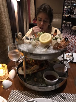 Seafood tower at Chops. Delicious