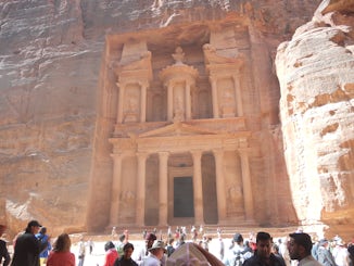 The treasury in Petra, Jordan