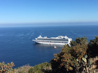 View of ship from Catalina