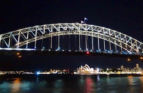 Sydney Harbor Bridge in the beautiful port of Sydney.