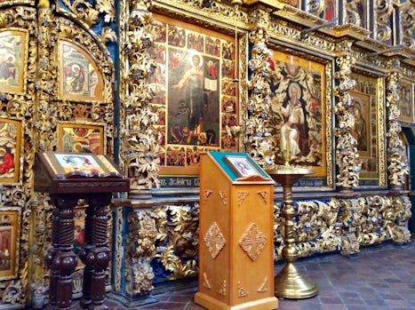 Interior of St. Elijah the Prophet church/museum in Yaroslavl.