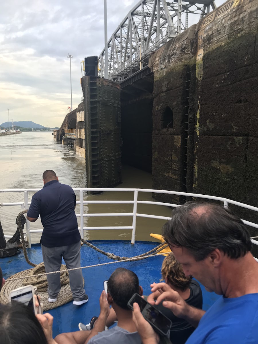 A lock in Panama Canal