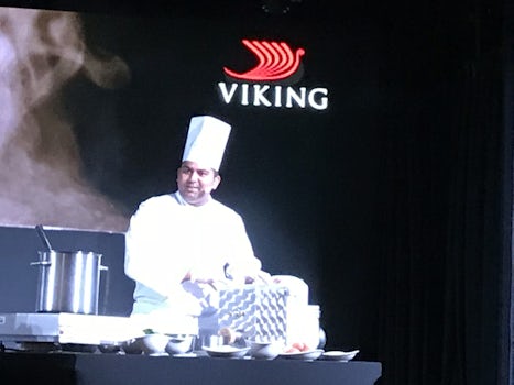 Chef food demonstration in Star Theater