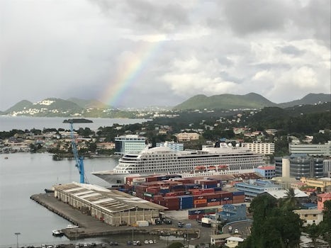 St Lucia Viking Sky with Rainbow