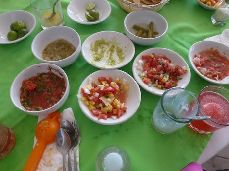 All the salsas we made!