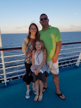 Family picture on the 11th deck at sunset
