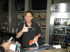 Rey Batucan (aka Jerry) Bartender Extraordinaire at the Shanghai Bar - Norw