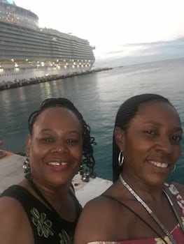 Latonya & I Last Evening On The Cruise. Leaving Cozumel. Royal Caribbean Al