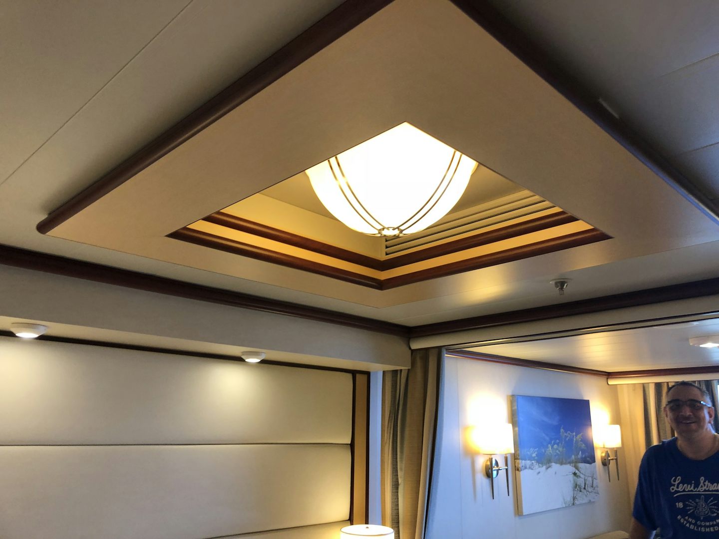 Light fixture above bed in A426