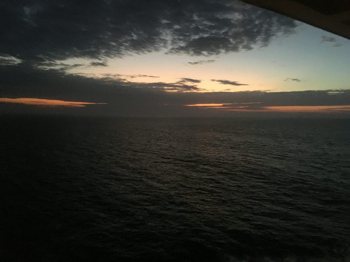 Sunrise off the coast of Peru