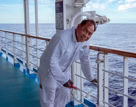 This crew member ensured that the ship's paint was free of chips and ru