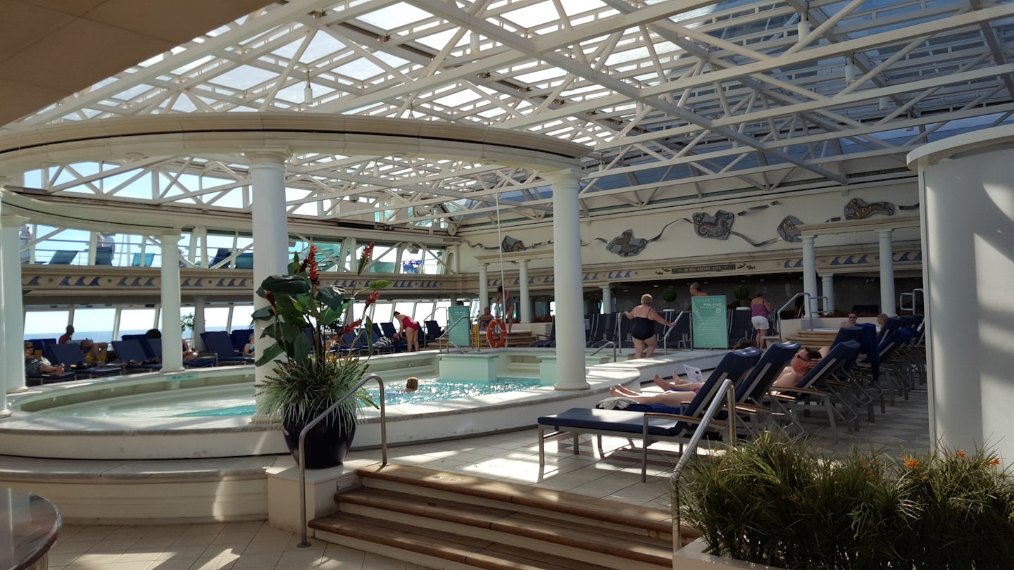 The glass house restaurant and indoor pool