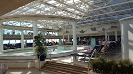 The glass house restaurant and indoor pool