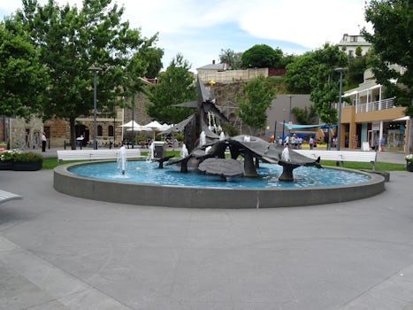 A fountain in Salamanca Square Hobart
