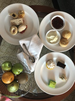 The complimentary room service afternoon tea with our penthouse suite