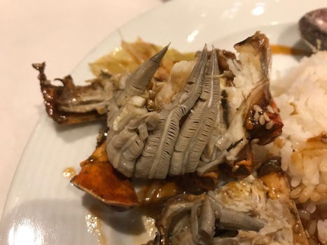 Gills not removed from the crab