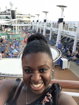 Another pic of me on deck 15 near the pool/slides.