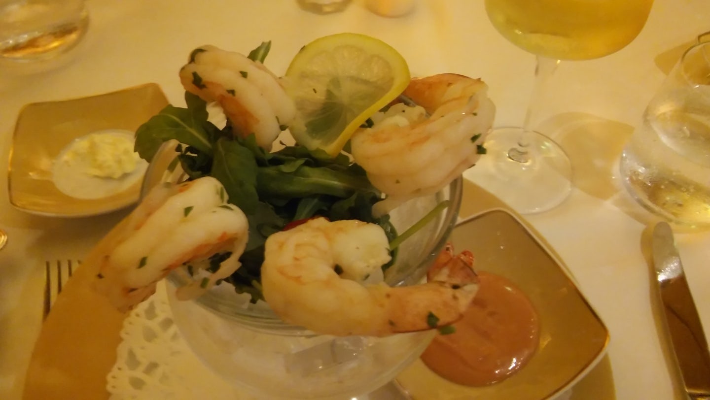 Le Muse's shrimp cocktail