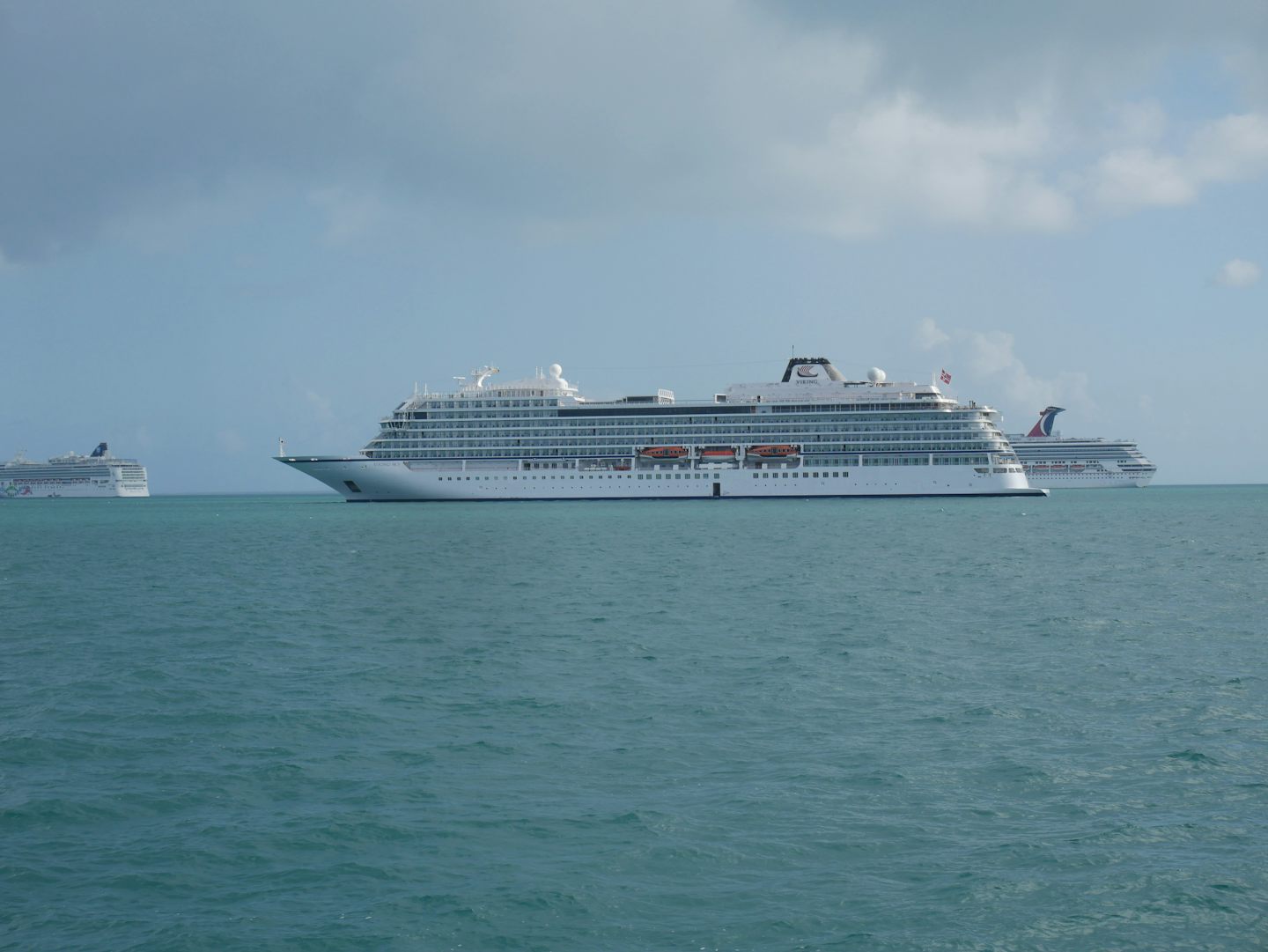 Viking Sky from tender returning to ship from excursion