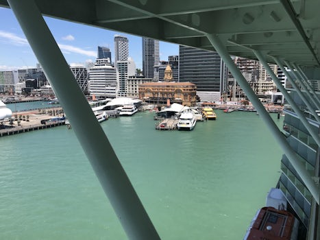 Auckland harbor.  View from veranda.