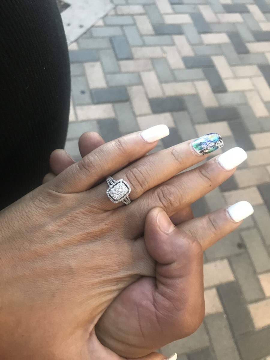 My boyfriend proposed in the Bahamas on our vacation.