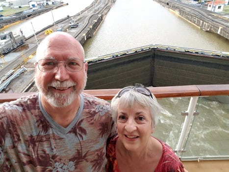 The view from our balcony in the Pedro Miguel locks