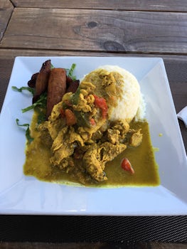 Curry chicken from the island in Nassau. $16