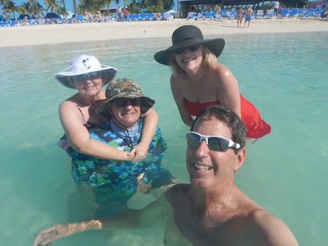 In the water on Princess Cays