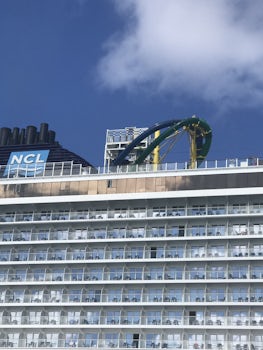 Water slides and outside of ship, best ship out there